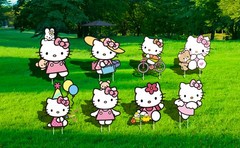 Hello Kitty Themed Yard Signs Party Birthday Outdoor Decorations Stakes Supplies