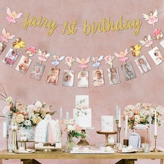 My Fairy First Birthday Decorations – Fairy 1st Birthday Glitter Banner and M…