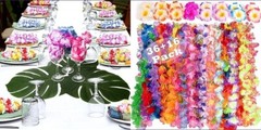 Luau Party Supplies-Hawaiian Leis (36Ct) con (16 piezas) pinzas para el pelo.