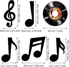 43-Piece Musical Party Decorations: Cutouts for Rock & Roll Themed Events
