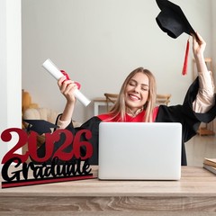 2026 Graduation Decorations Class of 2026 Table Wooden Centerpieces 2026 Red