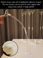 Clear Transparent Balloon Sticks and Stands 10pc set, holders, reusable ballo…