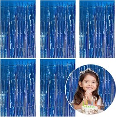 2 Pack Blue streamers fringe foil backdrop ocean Birthday party decor…
