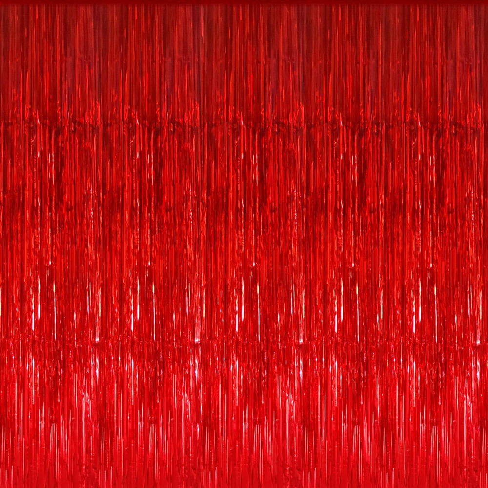 3.2 Ft X 8.2 Ft Metallic Tinsel Foil Fringe Curtains Party Photo Backdrop Party