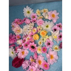 Artificial Flower Bud Assortment – White, Pink, Yellow 3 dozen Mixed Faux Buds