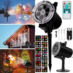 Christmas Snowflake Projector Laser Light LED Moving Xmas Party Yard Decor Lamp