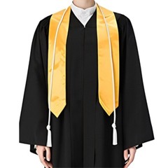 Black Graduation Sash Stole Photo Props for Valedictorian Long Sash
