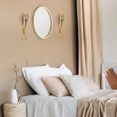 Peryiter 2 Pcs Boho Wall Decor Metal Art x Shaped Hanging Planters Gold