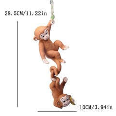 Resin Monkey Hanging Decoration for Garden Patio Balcony Rockery Outdoor Spaces