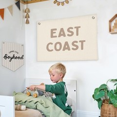 Coastal Nursery Boho Room Decor,Vintage East Coast wall art Banner, Coastal C…