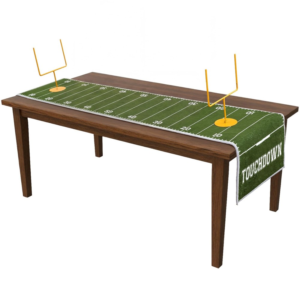 3 Pcs Football Party Table Decor Include 2 Metal Football Goal Post 1 Artific…