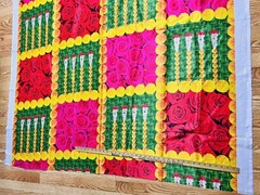 India marigold Curtain Backdrop photo prop Decoration Cloth 8X5 ft muggu kolam