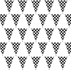 Checkered Flag Banner Race Car Party Decorations Supplies 100Ft Black White