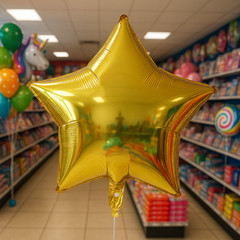 Gold Star Foil Balloons 3 Pack Party Decor Balloons