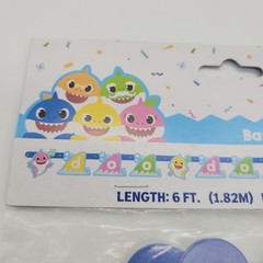 NEW Baby Shark Party Banner 6ft DOO DOO DOO Shark Family Pink Fong
