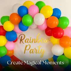 Rainbow 200 Pcs Assorted Latex Party Balloons – Multicolor Ideal for Birthday, A