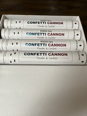 WERISE Party Confetti Cannon Set, 4 Blue Pieces, Gender Reveal, All Occasions