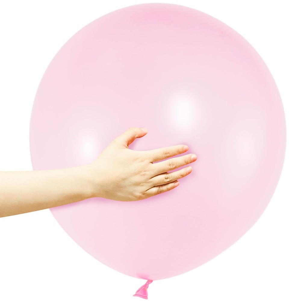 18 Inch Pastel Pink Big Balloons 12 Pack Large Latex Balloons Round Party Hel…