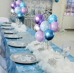 Frozen Balloons, 50pcs 12 Inch Purple Blue Purple Balloons Snow Balloons for …