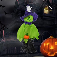 Set of 3 x Scary Halloween Ghost Windsock Hanging Scarecrow Witches Pendants