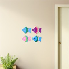 12Pcs Fish Shape Ornaments Multi Color Ocean Decor Ideal for Classroom and Store