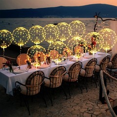 10/20/30/40/50 Pack LED Light Up BoBo Balloons Wedding Birthday Party Decoration