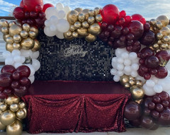 Burgundy and Gold Balloons Arch Kit – 158Pcs Burgundy Maroon and Metallic Gol…