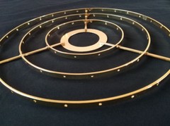 1Pcs 3-Tiered Golden Round Hanger Centerpiece Chandelier Wedding Christmas Party