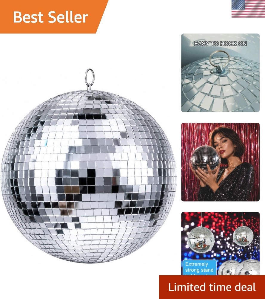 Stunning 8-Inch Rotating Disco Mirror Ball – Fun Decoration for Home & Parties