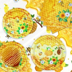 206 Pack Bee Birthday Party Supplies Bee Backdrop Banner Bee Themed Tableware…