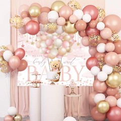 Mocsicka We Can Bearly Wait Backdrop 7x5ft Pink Hot Balloon Bearly Wait Girl …