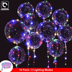 20″ Bubble 10 Pack LED Light Up BoBo Balloons Party Wedding Christmas Decoration