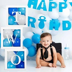 Charming 3 Pcs ONE & TWO Balloon Boxes – Memorable Decor for Any Celebration