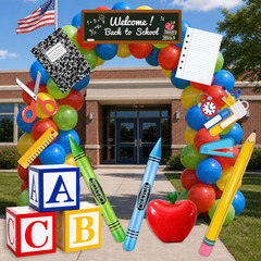 14PCS Giant Back to School Decorations – Welcome Back to School Party Supplies,