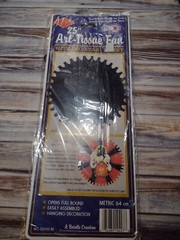 Vintage 90s Beistle Paper Art Tissue Black Fan 25” Hanging For Halloween Decor