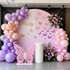 Pastel Pink and Purple Balloons, Princess Pearl Light Pink Purple Orange Late…