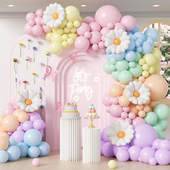 Pastel Flower Balloon Arch Kit for Baby Shower and Birthday Party Decorations