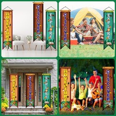 «3 Pcs Camping Banners for Adventure Theme Parties, Baby Showers & Decor»