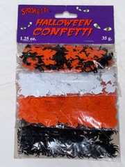 Vtg. 1.25oz. Spooketti Halloween Confetti 4 Pack Spiders Ghosts Pumpkins Witches