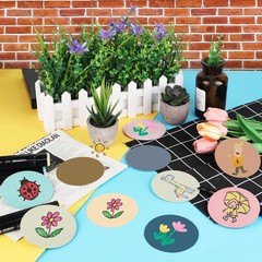 117 PCS Circle Cutouts Paper Classroom Decor Round Assorted Color Die Cut