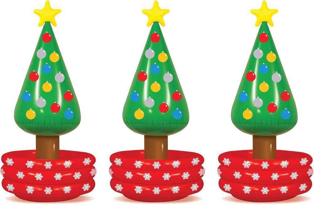 Inflatable Christmas Tree Coolers – 3 Pack for Holiday Parties & Drinks