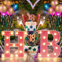 Marquee Letter Lights, Light Up Pink Letters Glitter Alphabet Letter Sign Bat…