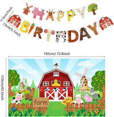Sumind Farm Birthday Decorations Farm Birthday Party Supplies Animals Cow Theme