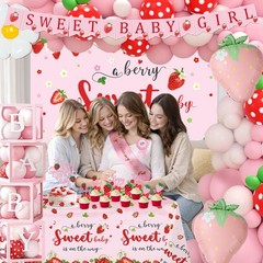 Strawberry Baby Shower Decorations, A Sweet Baby Is On The Way Decorations