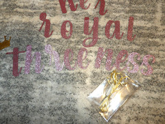 Her Royal Threeness Pink Glitter Banner for Birthday Theme NEW