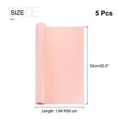 Crepe Paper Roll 1.6ft Long 20.5 Inch Wide for Wedding Decor,Pink 5pcs