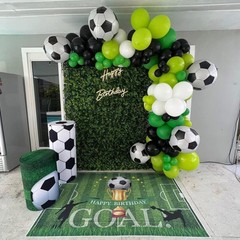 6 PCS 4D Soccer Balloons, 22 Inch Football Foil Balloons, Soccer Themed Birth…
