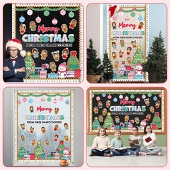 Christmas Gingerbread Cutouts DIY Photo Craft Bulletin Board Set Classroom Decor