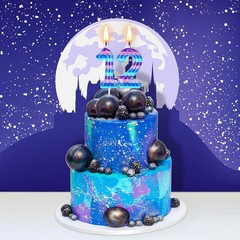 Video Game Birthday Candles Piñata Gaming purple, pink, light blue, deep blue