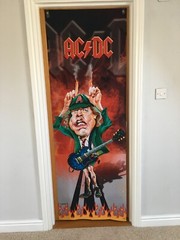 Angus-ACDC – Door Banner / Bedroom / Rock Icon banner featuring Seb Cast Art